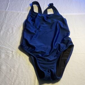 Elegant Women's Blue One-Piece Swimsuit